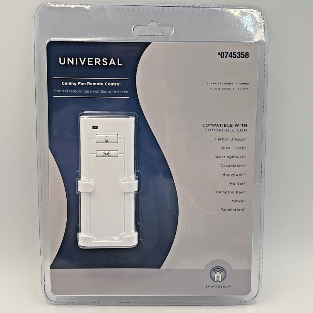 Harbor Breeze Ceiling Fan Universal‎ Remote Control Smart Sync #0745358